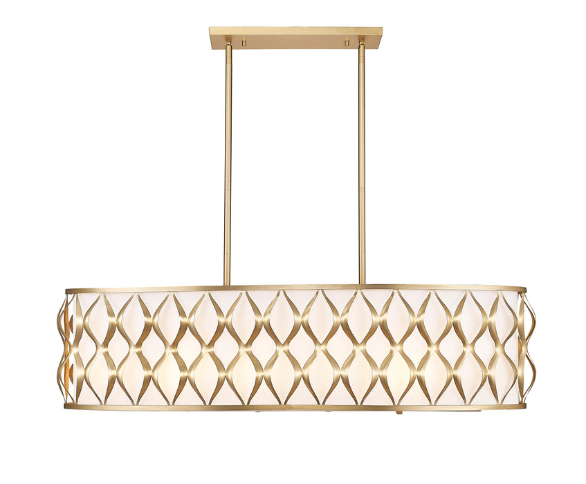 Linear Chandelier Z-Lite 1948-42L-MGLD Modern Gold Harden 10 Light Linear Chandelier Z-Lite