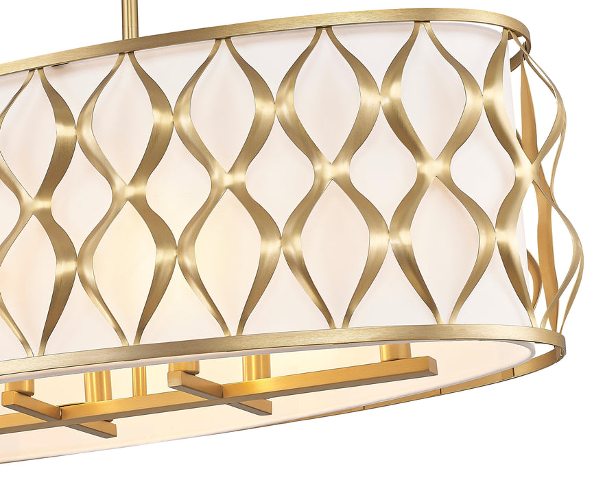 Linear Chandelier Z-Lite 1948-42L-MGLD Modern Gold Harden 10 Light Linear Chandelier Z-Lite