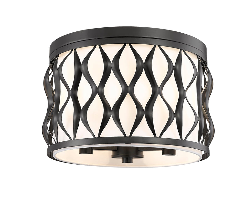 Flush mount Z-Lite 1948F12-MB Matte Black Harden 3 Light Flush mount Z-Lite