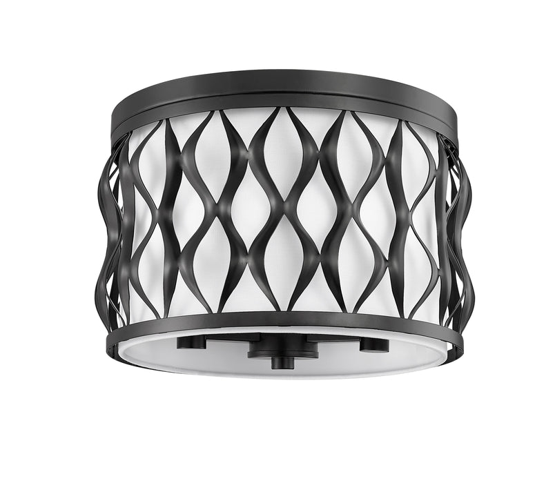 Flush mount Z-Lite 1948F12-MB Matte Black Harden 3 Light Flush mount Z-Lite