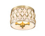 Flush mount Z-Lite 1948F12-MGLD Modern Gold Harden 3 Light Flush mount Z-Lite