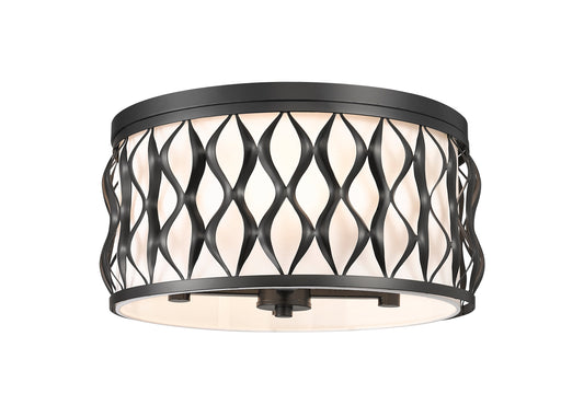 Flush mount Z-Lite 1948F16-MB Matte Black Harden 4 Light Flush mount Z-Lite