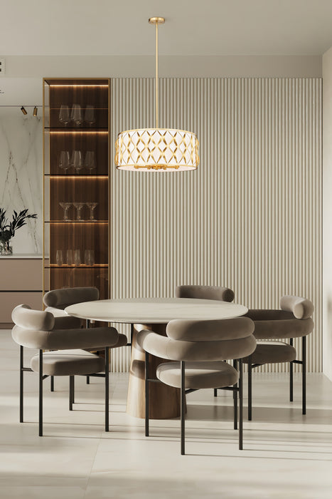 Pendant Z-Lite 1948P26-MGLD Modern Gold Harden 8 Light Pendant Z-Lite