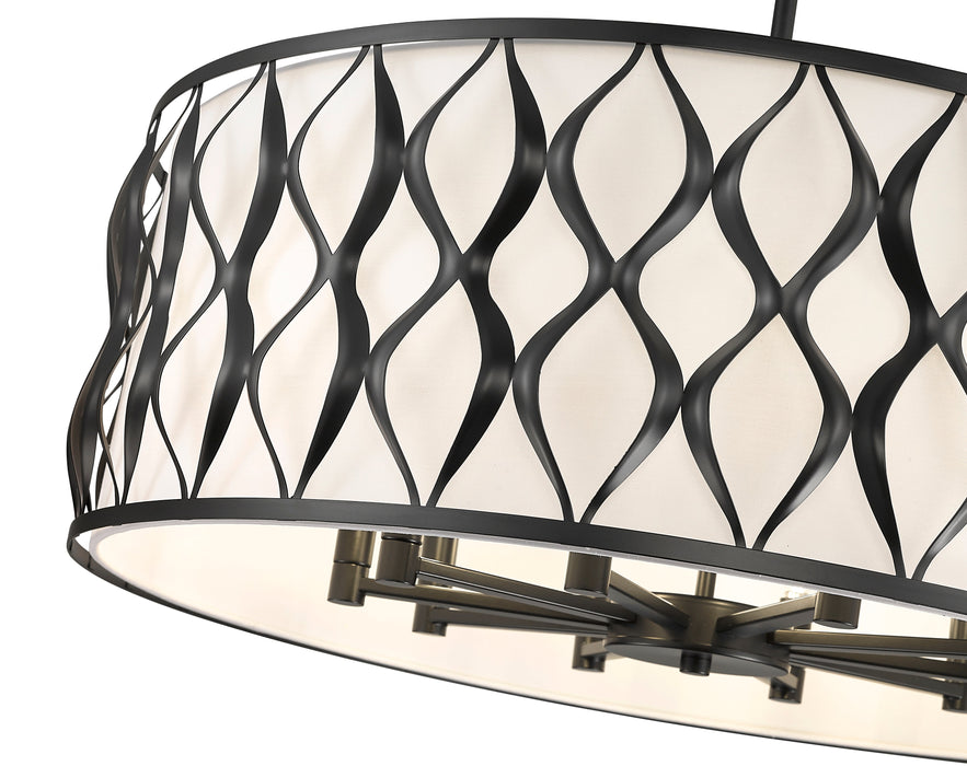 Pendant Z-Lite 1948P32-MB Matte Black Harden 10 Light Pendant Z-Lite