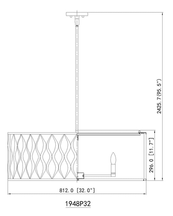 Pendant Z-Lite 1948P32-MGLD Modern Gold Harden 10 Light Pendant Z-Lite