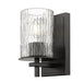 Wall Sconce Z-Lite 1949-1S-MB Matte Black Grayson 1 Light Wall Sconce Z-Lite