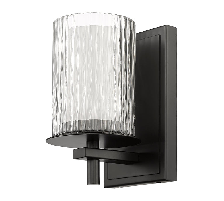 Wall Sconce Z-Lite 1949-1S-MB Matte Black Grayson 1 Light Wall Sconce Z-Lite