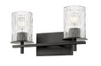 Vanity Z-Lite 1949-2V-MB Matte Black Grayson 2 Light Vanity Z-Lite