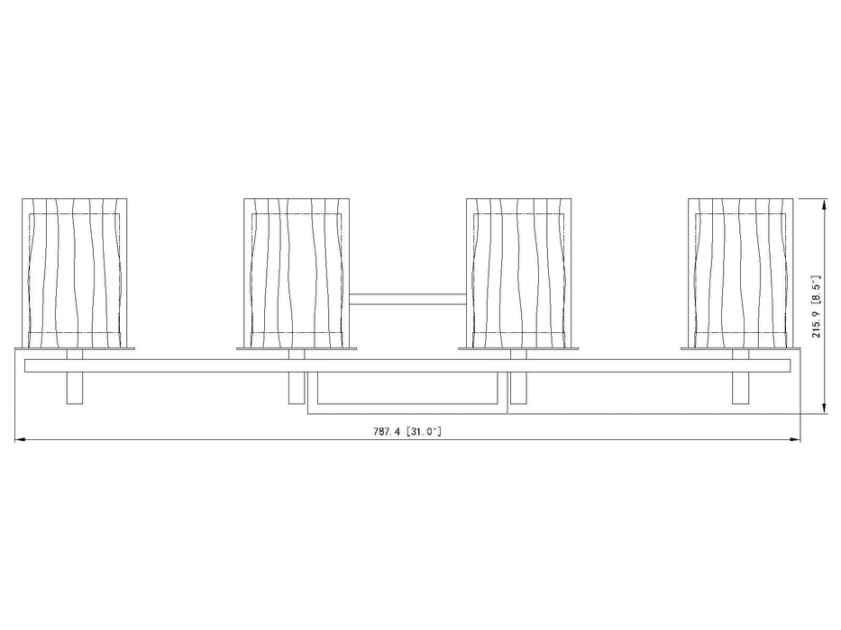 Vanity Z-Lite 1949-4V-CH Chrome Grayson 4 Light Vanity Z-Lite