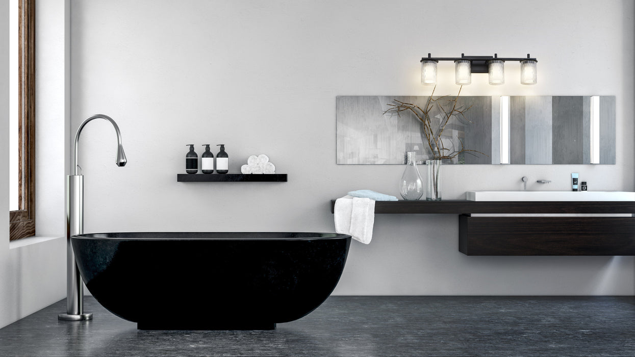 Vanity Z-Lite 1949-4V-MB Matte Black Grayson 4 Light Vanity Z-Lite