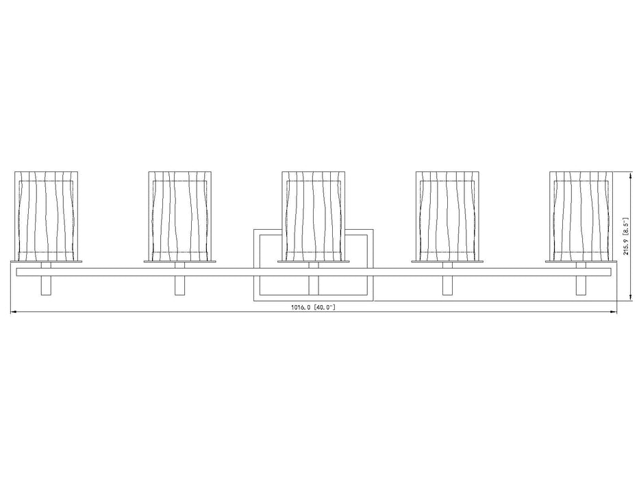 Vanity Z-Lite 1949-5V-BN Brushed Nickel Grayson 5 Light Vanity Z-Lite