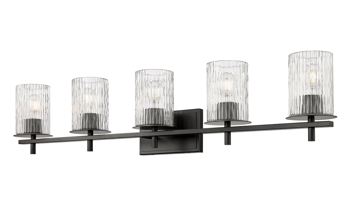 Vanity Z-Lite 1949-5V-MB Matte Black Grayson 5 Light Vanity Z-Lite