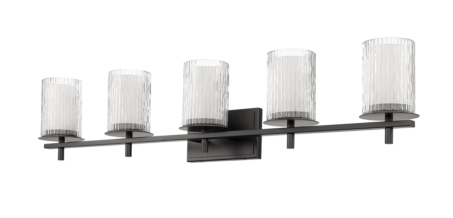 Vanity Z-Lite 1949-5V-MB Matte Black Grayson 5 Light Vanity Z-Lite