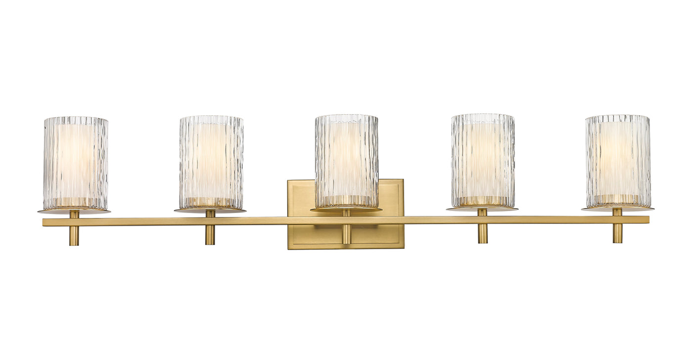 Vanity Z-Lite 1949-5V-MGLD Modern Gold Grayson 5 Light Vanity Z-Lite