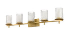 Vanity Z-Lite 1949-5V-MGLD Modern Gold Grayson 5 Light Vanity Z-Lite