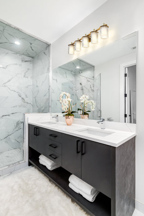 Vanity Z-Lite 1949-5V-MGLD Modern Gold Grayson 5 Light Vanity Z-Lite