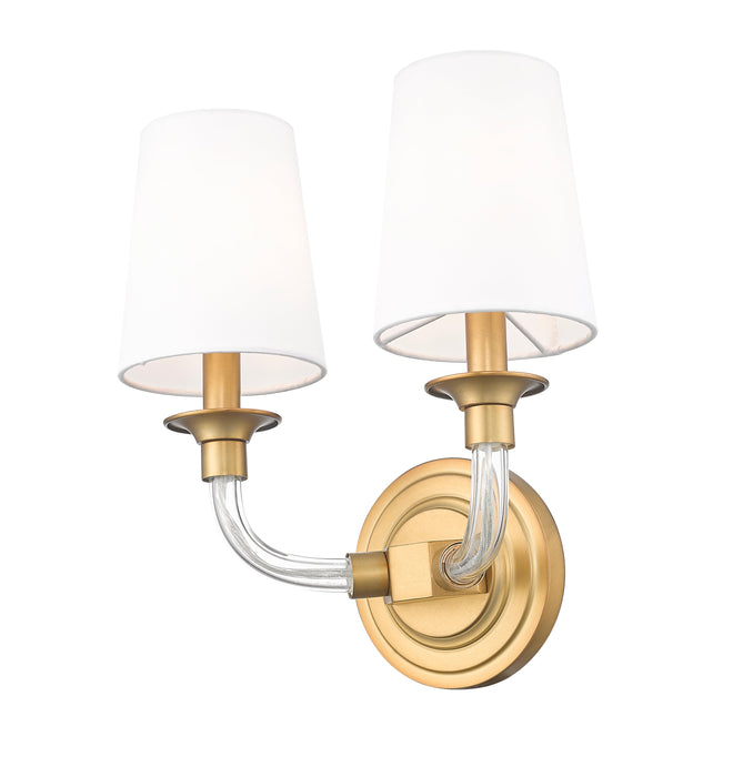 Wall Sconce Z-Lite 1950-2S-RB Rubbed Brass Katerina 2 Light Wall Sconce Z-Lite