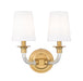 Wall Sconce Z-Lite 1950-2S-RB Rubbed Brass Katerina 2 Light Wall Sconce Z-Lite