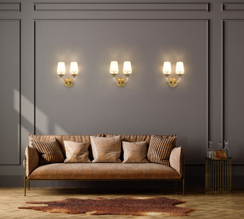 Wall Sconce Z-Lite 1950-2S-RB Rubbed Brass Katerina 2 Light Wall Sconce Z-Lite