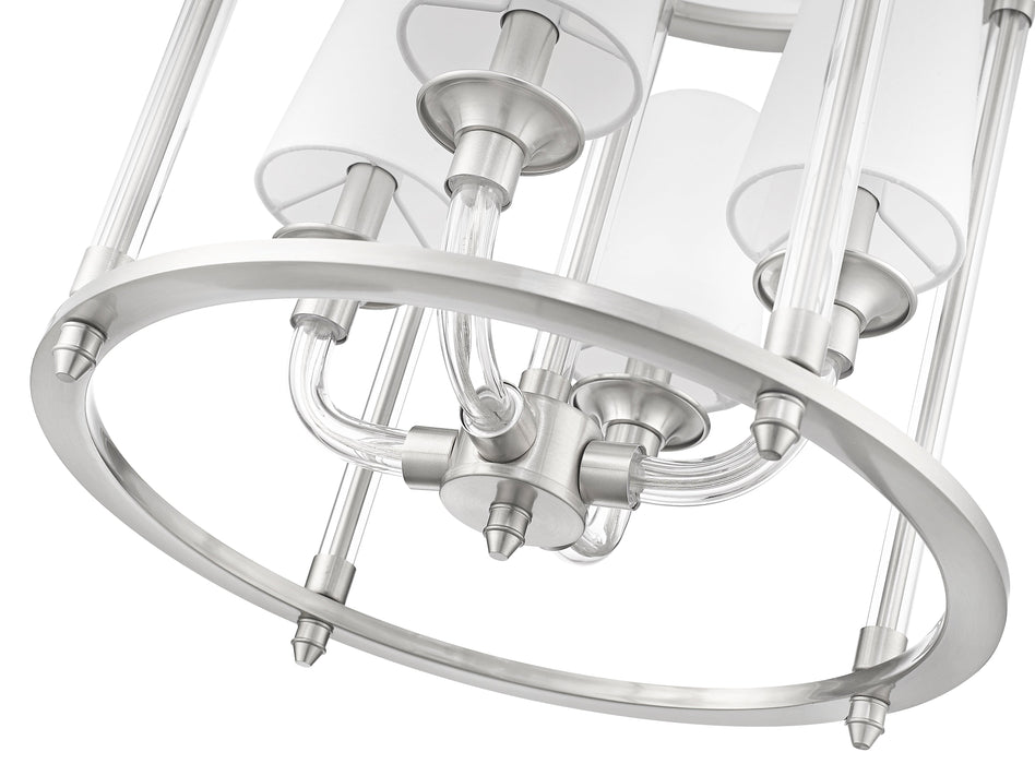 Chandelier Z-Lite 1950-4C-BN Brushed Nickel Katerina 4 Light Chandelier Z-Lite