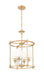 Chandelier Z-Lite 1950-4C-RB Rubbed Brass Katerina 4 Light Chandelier Z-Lite