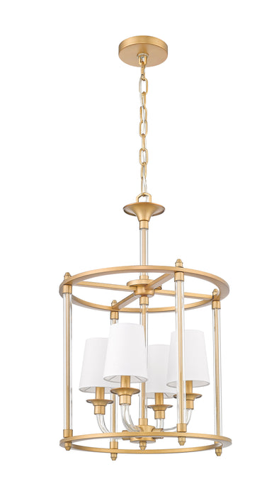 Chandelier Z-Lite 1950-4C-RB Rubbed Brass Katerina 4 Light Chandelier Z-Lite