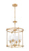 Chandelier Z-Lite 1950-4C-RB Rubbed Brass Katerina 4 Light Chandelier Z-Lite