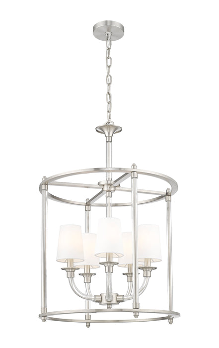 Chandelier Z-Lite 1950-5C-BN Brushed Nickel Katerina 5 Light Chandelier Z-Lite