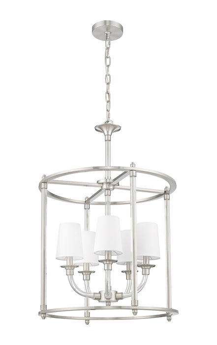 Chandelier Z-Lite 1950-5C-BN Brushed Nickel Katerina 5 Light Chandelier Z-Lite