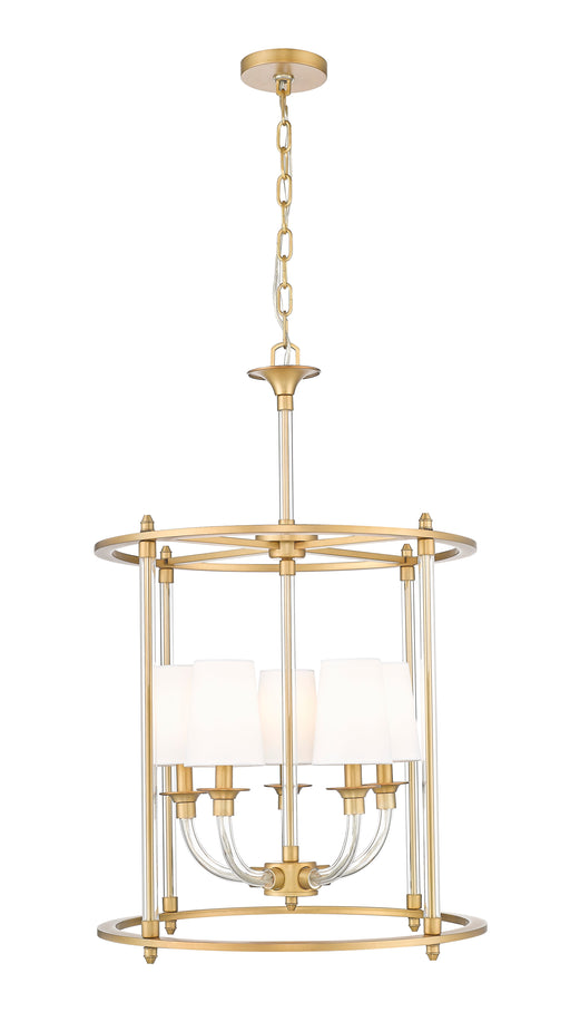 Chandelier Z-Lite 1950-5C-RB Rubbed Brass Katerina 5 Light Chandelier Z-Lite