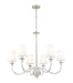 Chandelier Z-Lite 1950-6BN Brushed Nickel Katerina 6 Light Chandelier Z-Lite