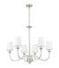 Chandelier Z-Lite 1950-6BN Brushed Nickel Katerina 6 Light Chandelier Z-Lite