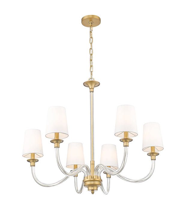 Chandelier Z-Lite 1950-6RB Rubbed Brass Katerina 6 Light Chandelier Z-Lite