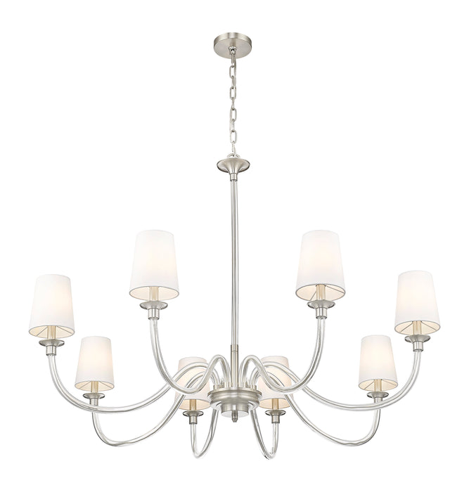 Chandelier Z-Lite 1950-8BN Brushed Nickel Katerina 8 Light Chandelier Z-Lite