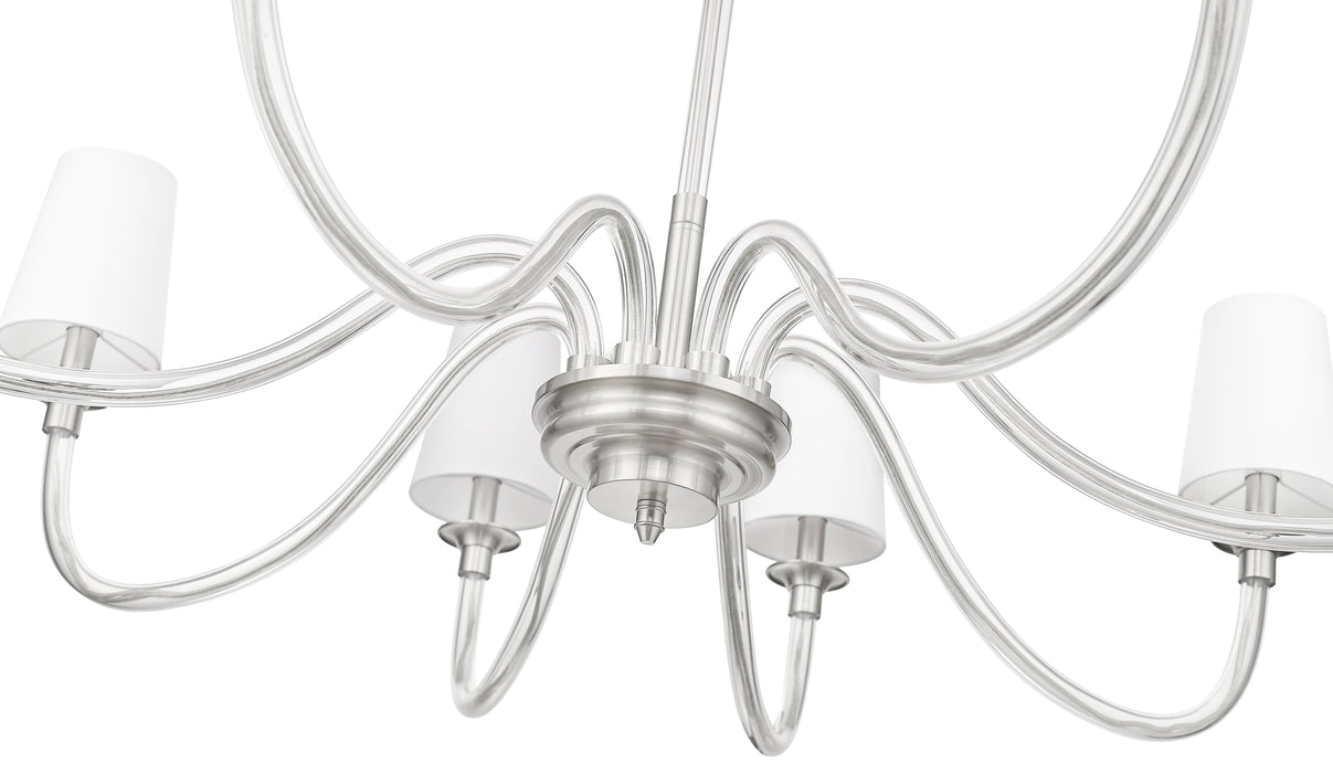 Chandelier Z-Lite 1950-8BN Brushed Nickel Katerina 8 Light Chandelier Z-Lite