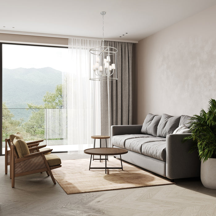 Chandelier Z-Lite 1950-9C-BN Brushed Nickel Katerina 9 Light Chandelier Z-Lite