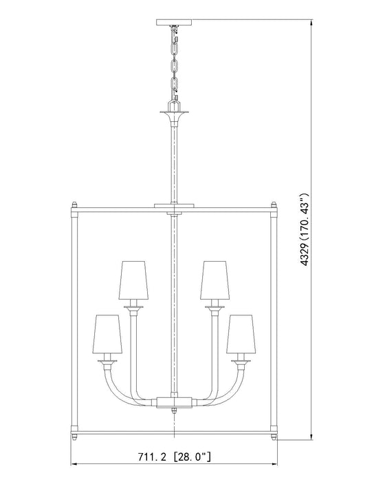 Chandelier Z-Lite 1950-9C-RB Rubbed Brass Katerina 9 Light Chandelier Z-Lite