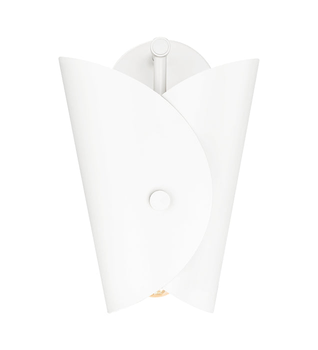 Wall Sconce Z-Lite 1951-1S-MW Matte White Salone 1 Light Wall Sconce Z-Lite