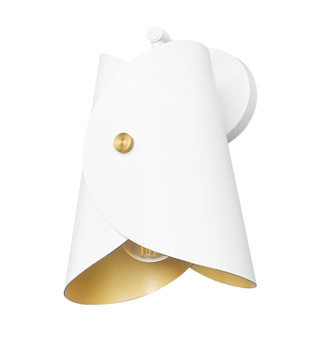 Wall Sconce Z-Lite 1951-1S-MW Matte White Salone 1 Light Wall Sconce Z-Lite