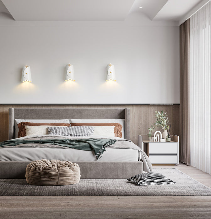 Wall Sconce Z-Lite 1951-1S-MW Matte White Salone 1 Light Wall Sconce Z-Lite