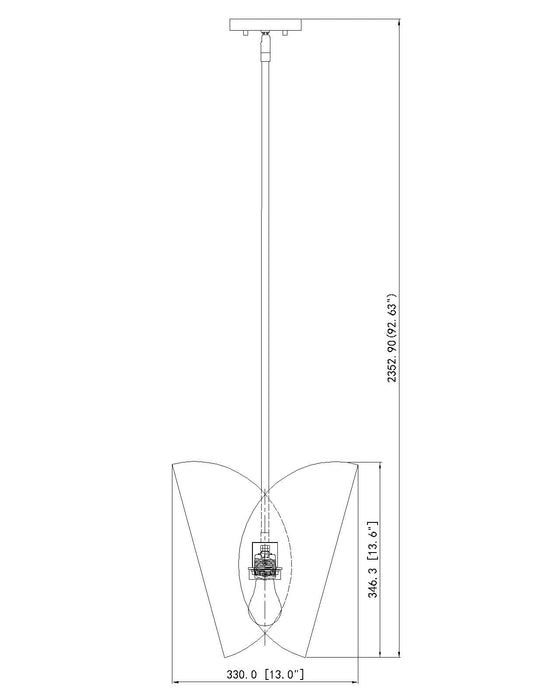 Pendant Z-Lite 1951P11-MB Matte Black Salone 1 Light Pendant Z-Lite