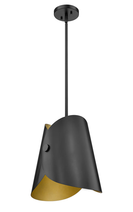 Pendant Z-Lite 1951P11-MB Matte Black Salone 1 Light Pendant Z-Lite
