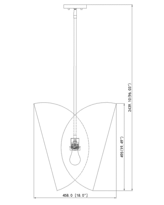 Pendant Z-Lite 1951P18-MW Matte White Salone 1 Light Pendant Z-Lite