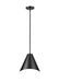 Pendant Z-Lite 1952P12-MB Matte Black Aria 1 Light Pendant Z-Lite