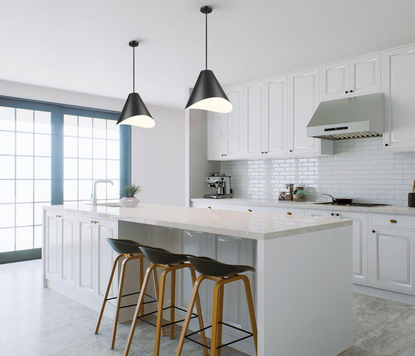 Pendant Z-Lite 1952P18-MB Matte Black Aria 1 Light Pendant Z-Lite