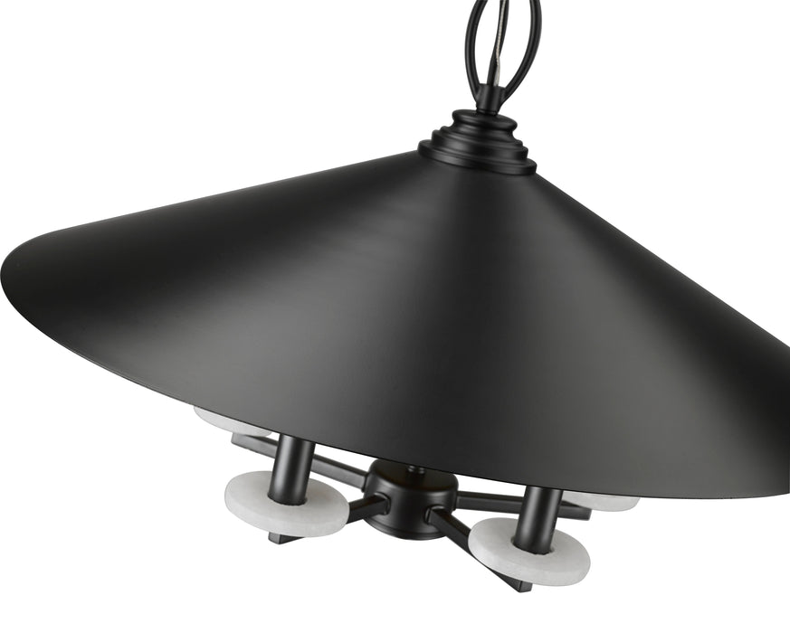 Pendant Z-Lite 1953-22MB Matte Black Rialto 5 Light Pendant Z-Lite