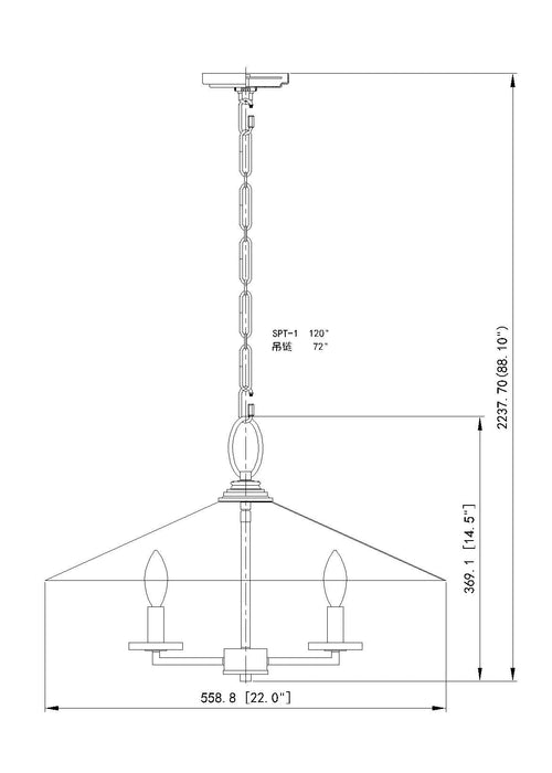 Pendant Z-Lite 1953-22MW Matte White Rialto 5 Light Pendant Z-Lite