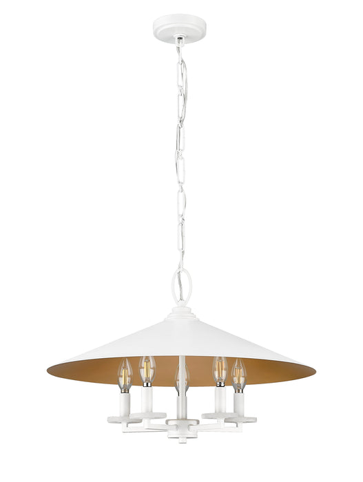 Pendant Z-Lite 1953-22MW Matte White Rialto 5 Light Pendant Z-Lite