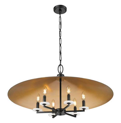 Pendant Z-Lite 1953-32MB Matte Black Rialto 6 Light Pendant Z-Lite