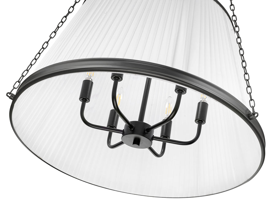 Pendant Z-Lite 1954P24-MB Matte Black Madeline 6 Light Pendant Z-Lite